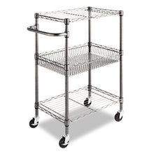 Load image into Gallery viewer, 3-Tier Metal Kitchen Cart / Utility Cart with Adjustable Shelves and Casters