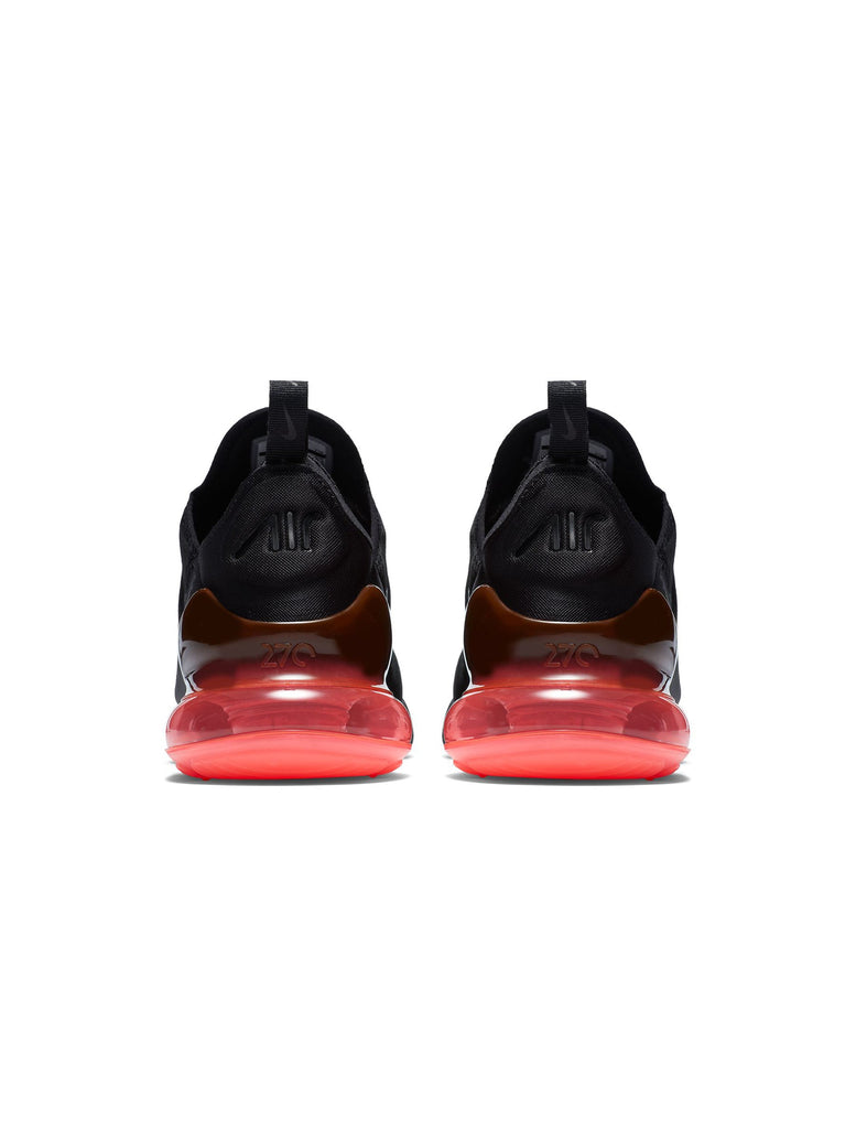 Nike Mens Air Max 270 Black/Black-Hot Punch