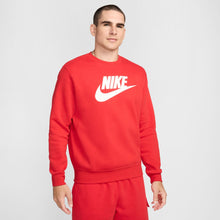 Load image into Gallery viewer, Nike Mens Sportswear Club Fleece Crewneck - University Red