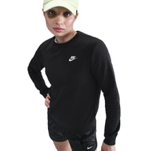 Load image into Gallery viewer, Nike Womens Club Fleece Crewneck - Black/White