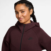 Load image into Gallery viewer, Nike Womens Sportswear Tech Fleece Windrunner  Hoodie- Burgundy Crush