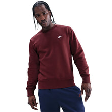 Load image into Gallery viewer, Nike Mens Club Fleece Crewneck - Dark Team Red