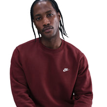 Load image into Gallery viewer, Nike Mens Club Fleece Crewneck - Dark Team Red