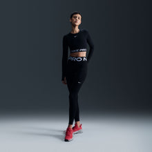 Load image into Gallery viewer, Nike Womens Pro Cropped Long Sleeve - Black White