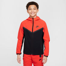 Load image into Gallery viewer, Nike Boys Tech Fleece Hoodie - Black/Light Crimson