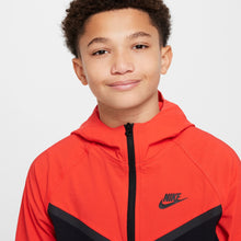 Load image into Gallery viewer, Nike Boys Tech Fleece Hoodie - Black/Light Crimson