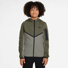 Load image into Gallery viewer, Nike Big Kids Sportswear Tech Fleece Jacket - Medium Olive