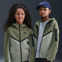 Load image into Gallery viewer, Nike Big Kids Sportswear Tech Fleece Jacket - Medium Olive