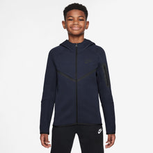 Load image into Gallery viewer, Nike Big Kids Sportswear Tech Fleece Hoodie - Obsidian