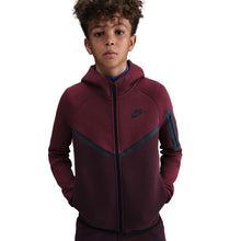 Load image into Gallery viewer, Nike Big Kids Sportswear Tech Fleece Hoodie - Burgundy Crush