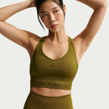 Load image into Gallery viewer, Nike Womens Pro Seamless Cropped Tank Top - Olive