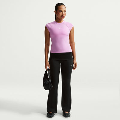 Nike Womens Chill Knit Tight Ribbed Pants - Black