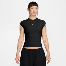 Load image into Gallery viewer, Nike Womens Sportswear Chill Knit Ribbed Top - Black