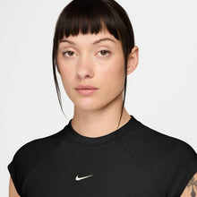 Load image into Gallery viewer, Nike Womens Sportswear Chill Knit Ribbed Top - Black