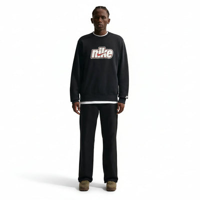 Nike Mens Sportswear Club French Terry Crewneck - Black/Sail