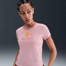 Load image into Gallery viewer, Nike Womens Sportswear Chill Cropped Knit Tee - Pink Glaze