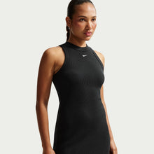Load image into Gallery viewer, Nike Womens Chill Knit Tight Ribbed Tank Dress - Black