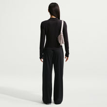 Load image into Gallery viewer, Nike Womens Chill Knit Mid-Rise Lightweight Open-Hem Pants - Black