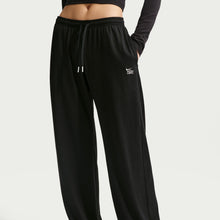 Load image into Gallery viewer, Nike Womens Chill Knit Mid-Rise Lightweight Open-Hem Pants - Black