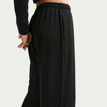 Load image into Gallery viewer, Nike Womens Chill Knit Mid-Rise Lightweight Open-Hem Pants - Black