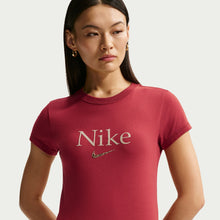 Load image into Gallery viewer, Nike Womens Cropped Tee - Crimson