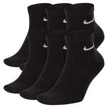Load image into Gallery viewer, Nike Men's Everyday Cushioned 6-Pack Ankle Socks - Black