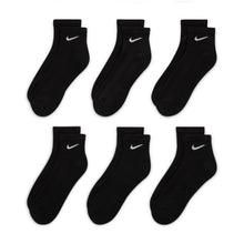 Load image into Gallery viewer, Nike Men's Everyday Cushioned 6-Pack Ankle Socks - Black