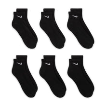 Load image into Gallery viewer, Nike Men's Everyday Cushioned 6-Pack Ankle Socks - Black