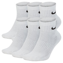 Load image into Gallery viewer, Nike Men's Everyday Cushioned 6-Pack Ankle Socks - White