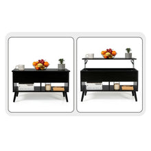 Load image into Gallery viewer, Mid-Century Lift-Top Coffee Table Sofa Laptop Desk in Black Wood Finish