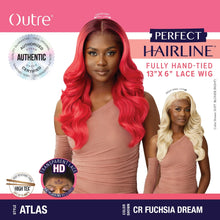 Load image into Gallery viewer, Outre Perfect Hairline Glueless Fully Hand-Tied 13X6 Lace Wig Atlas – Long Body Wave. Pre-Plucked, Natural Look
