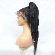 Load image into Gallery viewer, 30" Braided Lace Front Wig for Black Women | African Braids with Baby Hair | Synthetic Glueless Mat Wig
