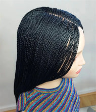 Load image into Gallery viewer, Senegalese Micro Twist Braided Wig | Bob Length | Light Passion Twist | Lace Front Wig | Black Women