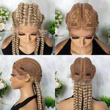 Load image into Gallery viewer, 32" Full Lace Four Braid Box Braids Wig | Kanekalon Synthetic Braided Wig for Black Women