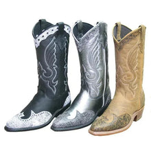 Load image into Gallery viewer, Abilene Texas Star with Overlay- Womens Cowgirl Boots -Tan- Closeout