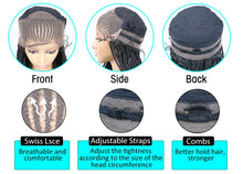 Load image into Gallery viewer, 30" Braided Lace Front Wig for Black Women | African Braids with Baby Hair | Synthetic Glueless Mat Wig