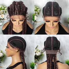 Load image into Gallery viewer, 32" Full Lace Four Braid Box Braids Wig | Kanekalon Synthetic Braided Wig for Black Women