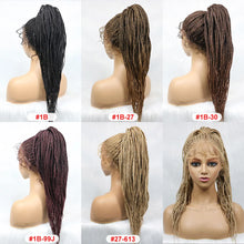 Load image into Gallery viewer, 30" Braided Lace Front Wig for Black Women | African Braids with Baby Hair | Synthetic Glueless Mat Wig