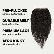 Load image into Gallery viewer, Afro Kinky 6x6 HD Lace Human Hair Closure
