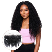 Load image into Gallery viewer, Afro Kinky Curly 13x4 Transparent Lace Human Hair Frontal