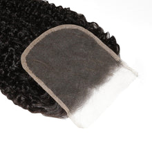 Load image into Gallery viewer, Afro Kinky Curly 4x4 Transparent Lace Human Hair Closure