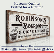 Load image into Gallery viewer, Personalized Bourbon and Cigar Bar Sign