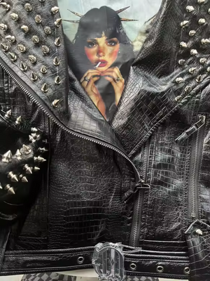 DON JOHN Leather Jacket Women's