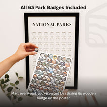 Load image into Gallery viewer, Poster Travel Tracker National Parks USA
