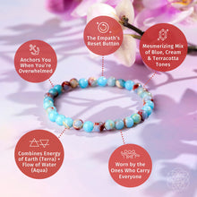 Load image into Gallery viewer, Empath’s Shield – Aqua Terra Jasper Bracelet | 6mm
