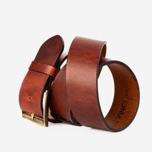 Load image into Gallery viewer, The Prime Burnt Sienna Leather Belt