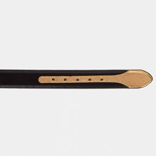 Load image into Gallery viewer, The Arda Black &amp; Gold Leather Belt