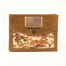 Load image into Gallery viewer, Ariat Camo Flag- Men's Bi-Fold Wallet
