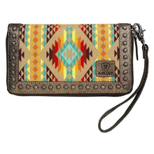 Load image into Gallery viewer, Ariat Cruiser Southwestern Orange- Clutch Wallet