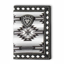 Load image into Gallery viewer, Ariat Diamond Lace Southwest (Black) - Men's Trifold Wallet